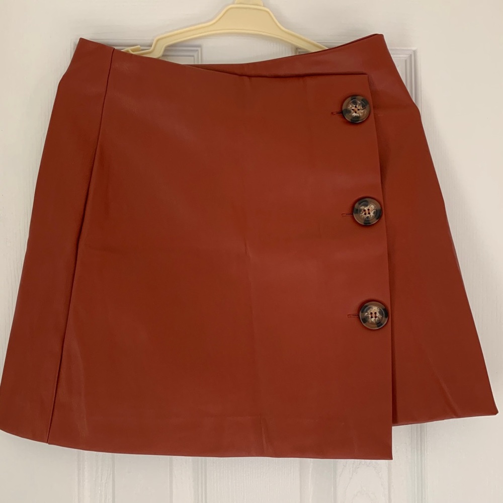 Fake Leather Skirt
